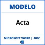 Modelo De Acta En Word