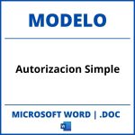 Modelo De Autorizacion Simple Word