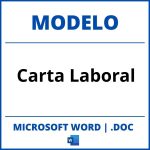Modelo De Carta Laboral En Word