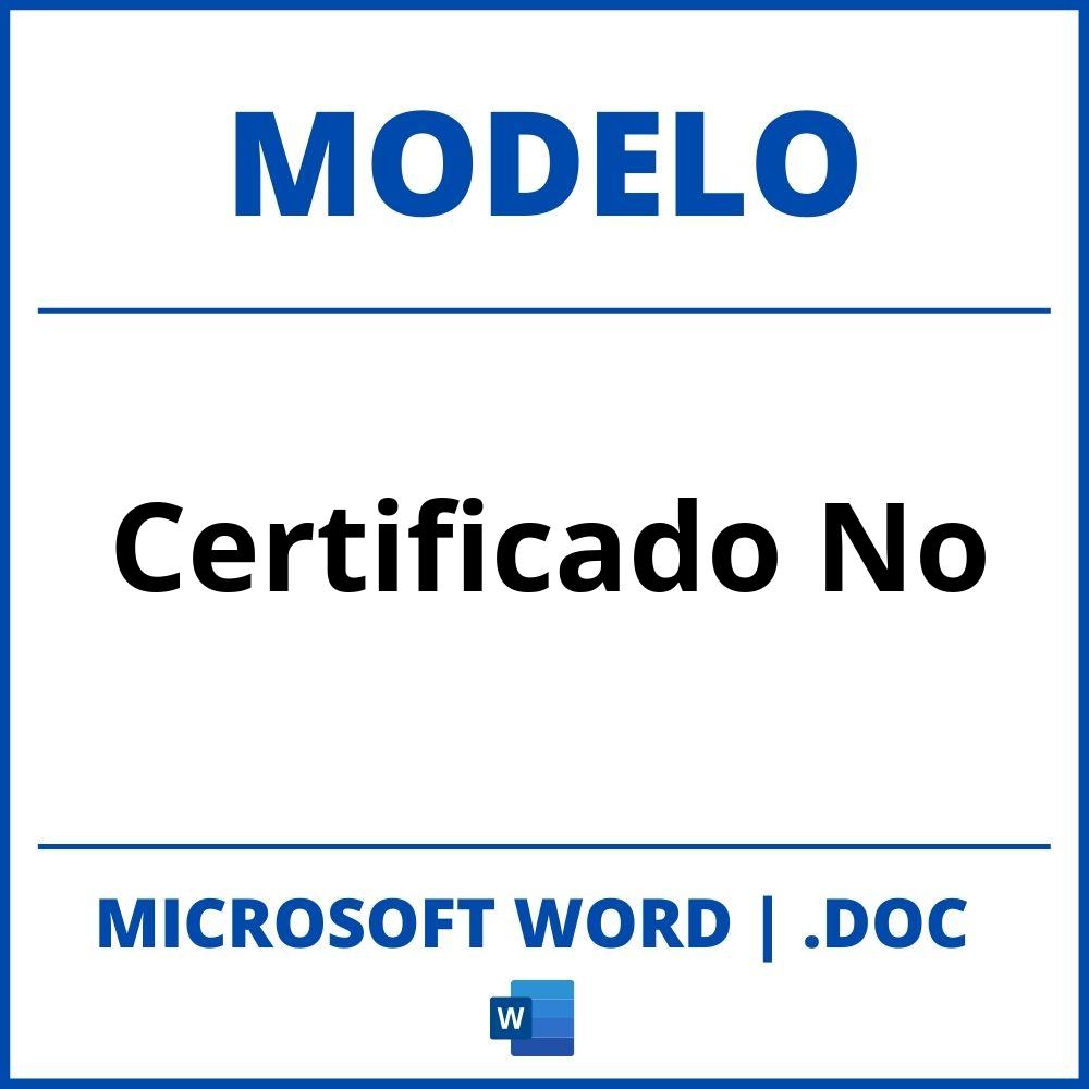 Modelo De Certificado No Word