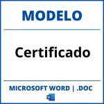 Modelo De Certificado En Word