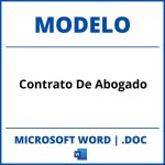 Modelo De Contrato De Abogado Word