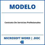 Modelo De Contrato De Servicios Profesionales Word