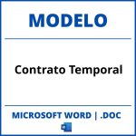 Modelo De Contrato Temporal En Word