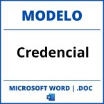 Modelo De Credencial En Word