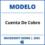 Modelo De Cuenta De Cobro En Word