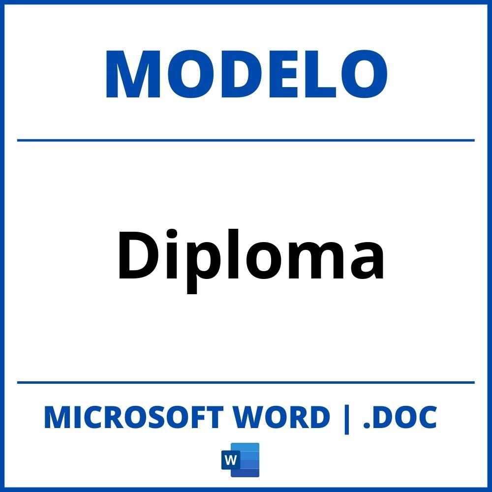 Modelo De Diploma En Word