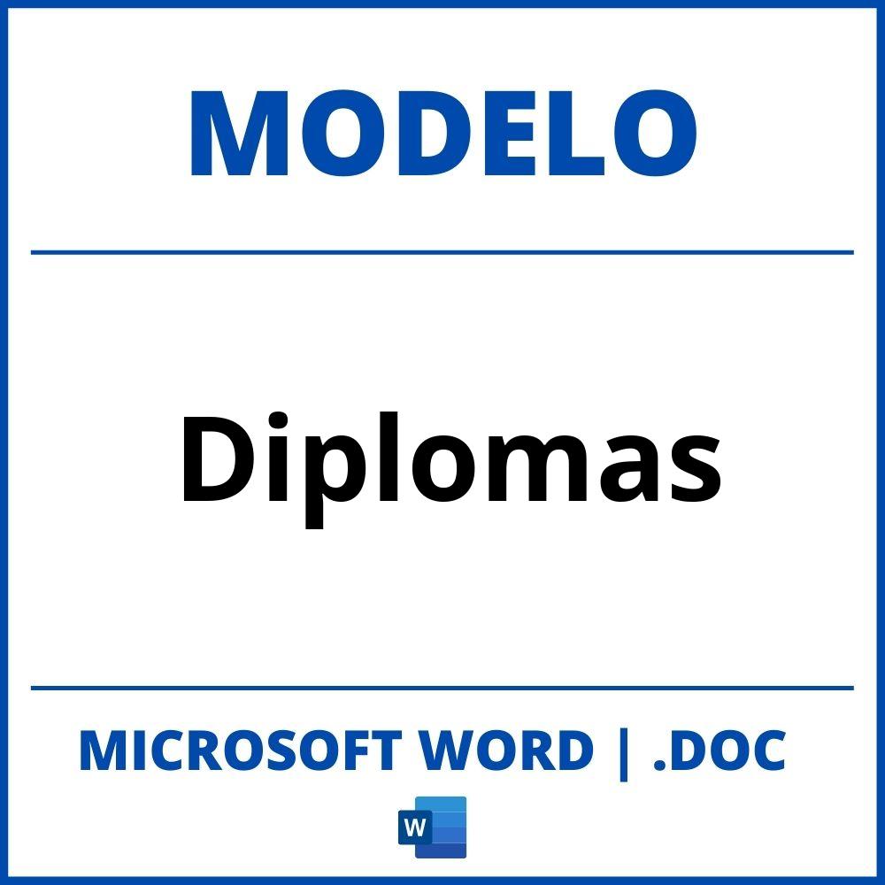 Modelo De Diplomas En Word