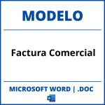 Modelo De Factura Comercial Word