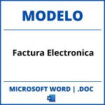 Modelo De Factura Electronica En Word