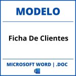 Modelo De Ficha De Clientes Word