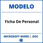 Modelo De Ficha De Personal En Word