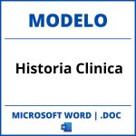 Modelo De Historia Clinica Word