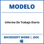 Modelo De Informe De Trabajo Diario En Word