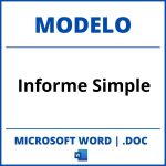 Modelo De Informe Simple En Word