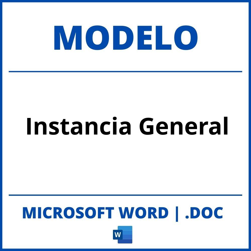 Modelo De Instancia General Word