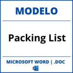 Modelo De Packing List En Word