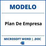 Modelo De Plan De Empresa En Word