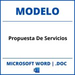 Modelo De Propuesta De Servicios En Word