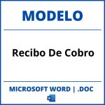 Modelo De Recibo De Cobro En Word