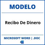 Modelo De Recibo De Dinero En Word