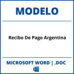 Modelo De Recibo De Pago Word Argentina