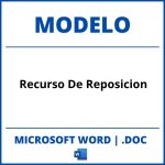 Modelo De Recurso De Reposicion En Word