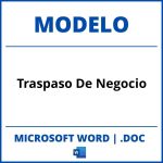 Modelo De Traspaso De Negocio Word